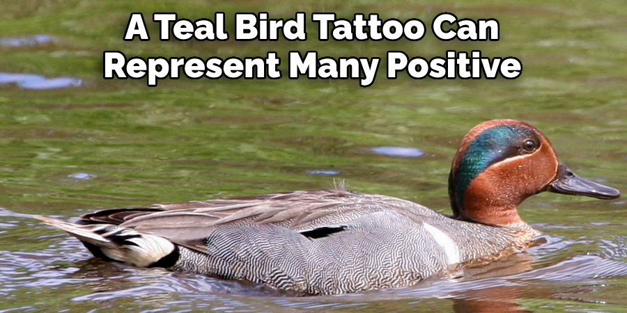 A Teal Bird Tattoo Can
Represent Many Positive