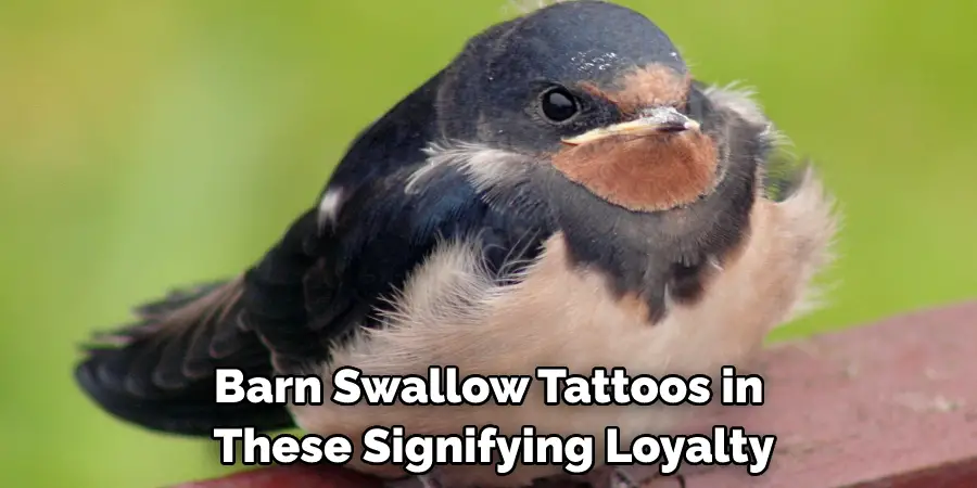 Barn Swallow Tattoos in These, Signifying Loyalty