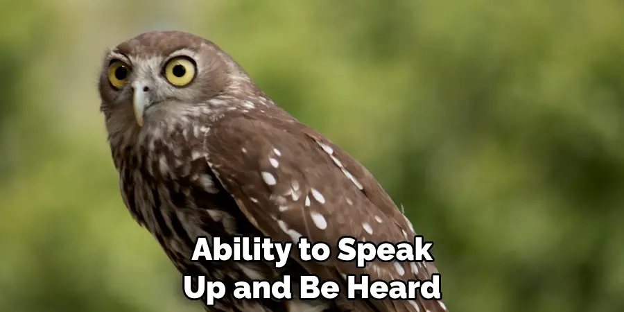 Ability to Speak Up and Be Heard