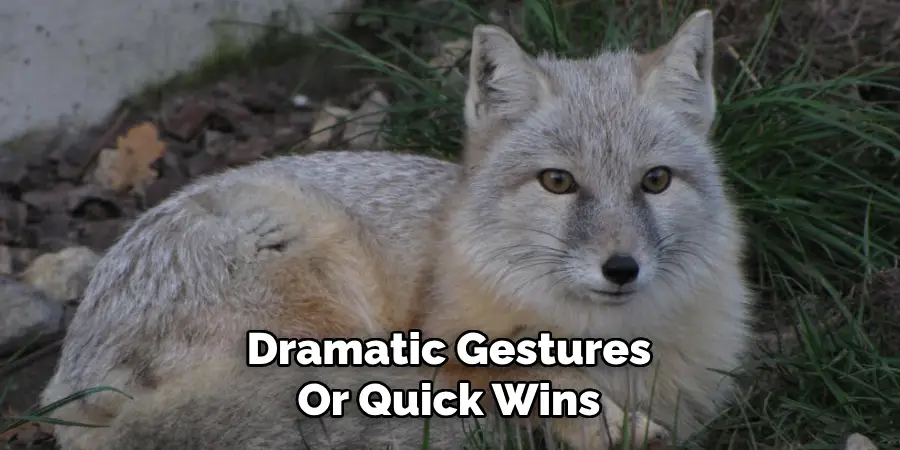Dramatic Gestures
Or Quick Wins