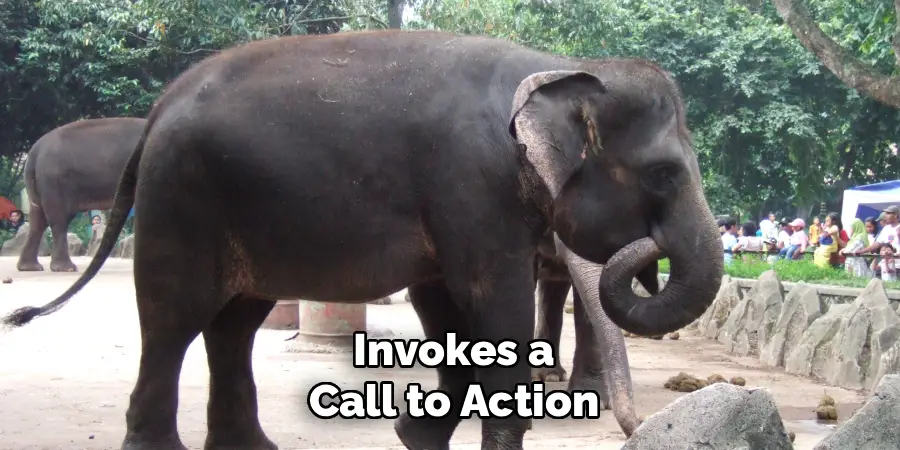 Invokes a
Call to Action