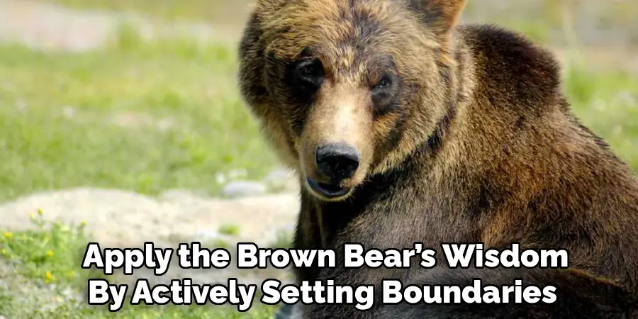 Apply the Brown Bear’s Wisdom
By Actively Setting Boundaries