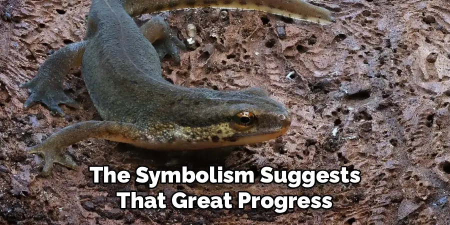 The Symbolism Suggests
 That Great Progress 