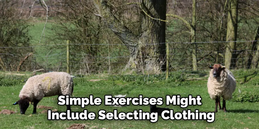 Simple Exercises Might
 Include Selecting Clothing