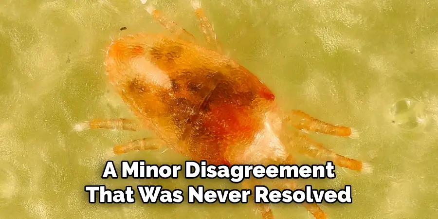 A Minor Disagreement
That Was Never Resolved