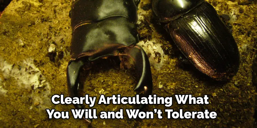 Clearly Articulating What 
You Will and Won’t Tolerate