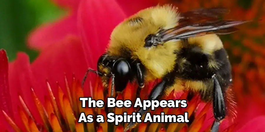  the Bee Appears 
As a Spirit Animal