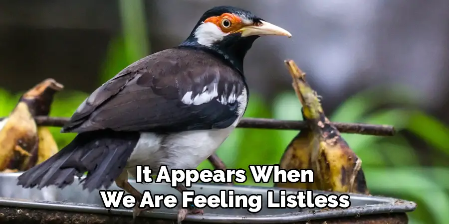 It Appears When
We Are Feeling Listless
