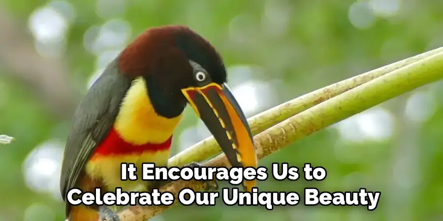 It Encourages Us to
Celebrate Our Unique Beauty