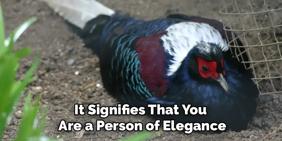 It Signifies That You Are a Person of Elegance