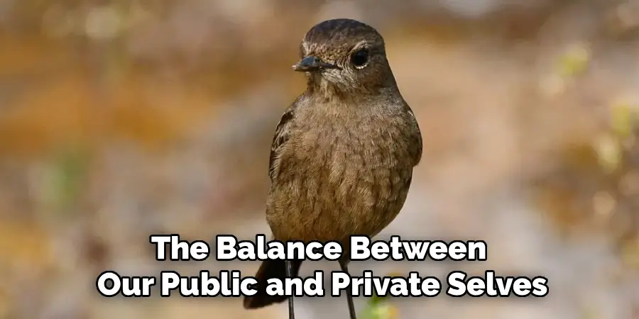 The Balance Between 
Our Public and Private Selves