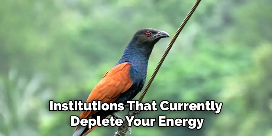 Institutions That Currently 
Deplete Your Energy