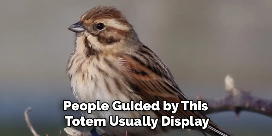 People Guided by This
 Totem Usually Display