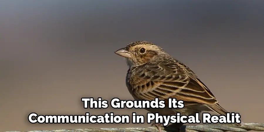 This Grounds Its 
Communication in Physical Realit