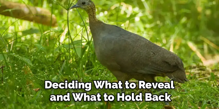Deciding What to Reveal and What to Hold Back